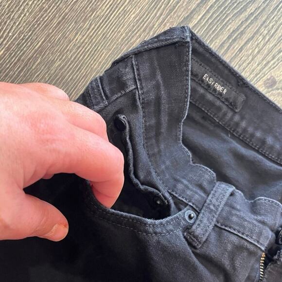 Lucky Brand Easy Rider Bootcut Jeans High Rise Denim Stretch Black Size 4/27 - Picture 5 of 12